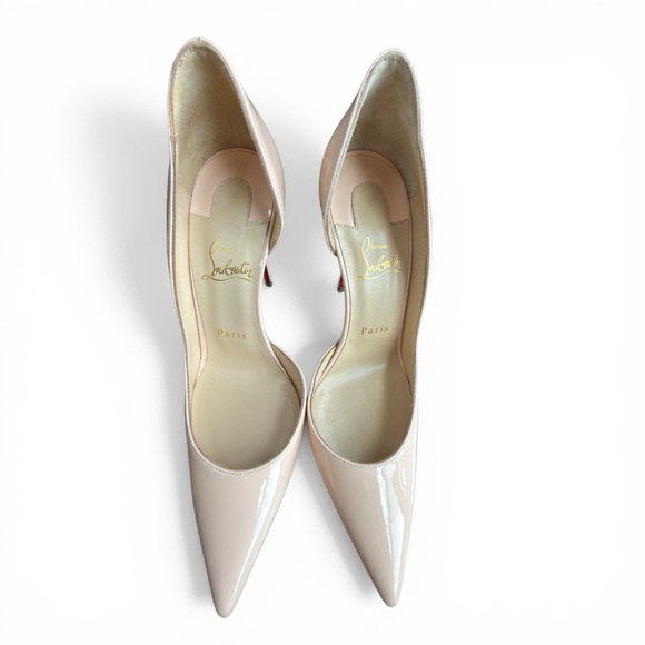 Christian Louboutin So Kate 120 Sz 38 5 - Nude Pointed Toe Red Heel - Box & Bag - Picture 6 of 16